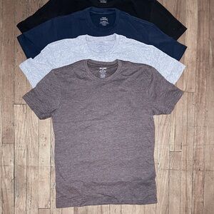 True Classic Men's T-Shirt (Heather Brown, Heather Gray, Navy, Black Size L)